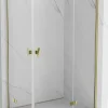 Mexen Mist-H Duo cabine de douche pivotante droite 80 x 110 cm, transparent, or - 8A5-080L-110P-50-00
