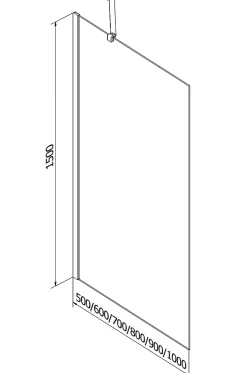 Mexen Next paravent de baignoire à 1 volet 60 x 150 cm, givré, blanc - 895-060-000-00-30-20