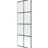 Mexen Next paroi de baignoire 1-volet 70 x 150 cm, grille noire, blanc - 895-070-000-00-77-20