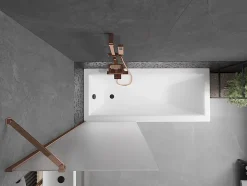 Mexen Next paroi de baignoire 1 vantail 70 x 150 cm, dépoli, or rose - 895-070-000-00-30-60