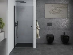 Mexen Pretoria porte de douche pivotante 70 cm, transparent, noir - 852-070-000-70-00