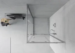 Mexen Rio cabine de douche carrée 90 x 90 cm, transparent, chrome - 860-090-090-01-00