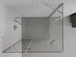 Mexen Roma Duo cabine de douche pivotante 120 x 90 cm, transparent, chrome - 854-120-090-02-00