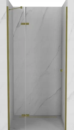 Mexen Roma porte de douche battante 90 cm, transparent, doré - 854-090-000-50-00