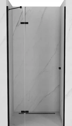 Mexen Roma porte de douche pivotante 110 cm, transparentes, noires - 854-110-000-70-00