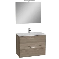 Mia ensemble meuble 79x61x39,5 cm avec miroir, lavabo et éclairage LED, Cordoba (MIASET80C)