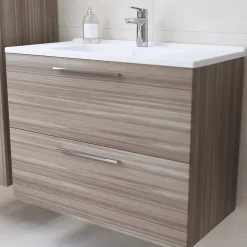 Mia ensemble meuble 79x61x39,5 cm avec miroir, lavabo et éclairage LED, Cordoba (MIASET80C)