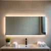 Miroir à bord poli 120x60 cm avec rétroéclairage périmétrique, interrupteur tactile et système antibuée