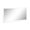 Miroir Adelchi, Miroir de salle de bain, 100% Made in Italy, 120x2h60 cm, Blanc brillant