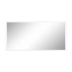 Miroir Adelchi, Miroir de salle de bain, 100% Made in Italy, 120x2h60 cm, Blanc brillant