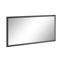 Miroir Adelchi, Miroir de salle de bain, 100% Made in Italy, 120x2h60 cm, Anthracite Brillant