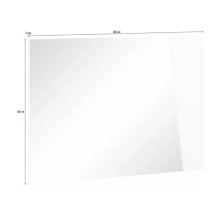 Miroir Alessio, Miroir de salle de bain, 100% Made in Italy, 80x2h60 cm, Blanc brillant