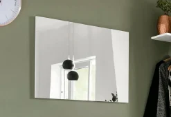 Miroir Alessio, Miroir de salle de bain, 100% Made in Italy, 80x2h60 cm, Blanc brillant