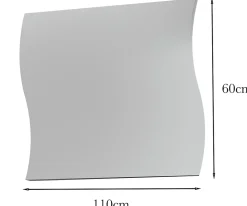 Miroir Ardin, Miroir de salle de bain, 100% Made in Italy, 110x2h60 cm