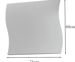 Miroir Ardin, Miroir de salle de bain, 100% Made in Italy, 71x2h60 cm