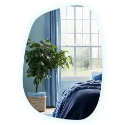 Miroir asymétrique led Tulup 49 x 34 cm design lumière froide