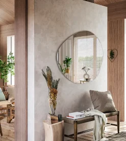 Miroir asymétrique suspendu Tulup 58 x 58 mural 1 pièce