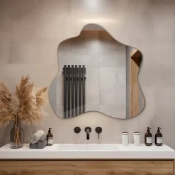 Miroir asymétrique Tulup 77 x 77 cm sans cadre pour une touche moderne et élégante
