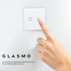 Miroir avec LED Illumination Salle de Bain - Naomi, 100x80 cm, Miroir Mural Avec Éclairage, Blanc Froid 7000K