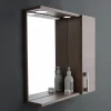Miroir Avec Rangement Latéral Droit En Chêne Fumé Effet Bois