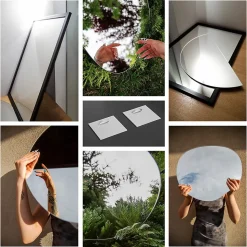 Miroir décoratif LED Wallfluent 49 x 34 cm design lumière chaude