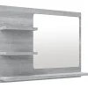 Miroir de bain 60 x 10,5 bois gris Helloshop26