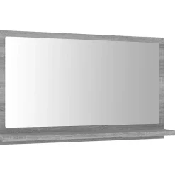 Miroir de bain 60 x 10,5 bois gris Helloshop26
