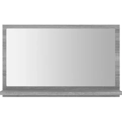 Miroir de bain 60 x 10,5 bois gris Helloshop26
