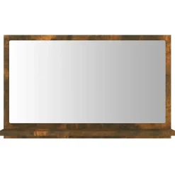 Miroir de bain 60 x 10,5 bois marron Helloshop26