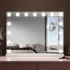 Miroir de Maquillage Éclairage LED Sirhona 58x46x10 cm + Bluetooth + Loupe 10X + Port USB + Température à Tricolore