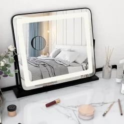 Miroir de Maquillage LED avec Couleur et Luminosité Réglables Miroir de Détail 5X écran Tactile Inclus