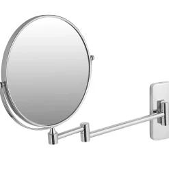 Miroir de maquillage Rond double face Grossissant argent