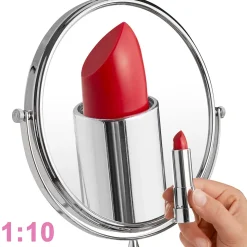 Miroir de maquillage Rond double face Grossissant argent