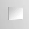 Miroir de salle de bain 80 cm, Rectangulaire, Simple sur panneau 15 mm, Argent