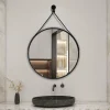 Miroir de salle de bain ceinture noire 50 cm, AICA SANITAIRE
