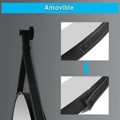 Miroir de salle de bain ceinture noire 50 cm, AICA SANITAIRE