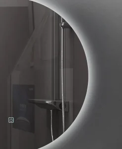 Miroir de salle de bain LED 80cm rond à luminosité variable - LB-316080-80-80 LuxuryBain