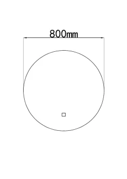 Miroir de salle de bain LED 80cm rond à luminosité variable - LB-316080-80-80 LuxuryBain