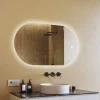 Miroir de salle de bain lumineux - ARTFORMA - Ovale - 120x70cm - LED Dual + Interrupteur tactile