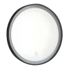 Miroir de salle de bain lumineux rond noir à Leds - D. 60 cm - NUMEA
