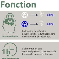 Miroir de salle de bain LED rond de 80cm, dimmable + mémoire + antibuée, avec interrupteur tactile, blanc, AICA SANITAIRE