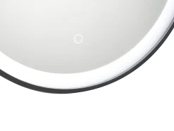 Miroir de salle de bain lumineux rond noir avec Leds - D. 80 cm - NUMEA
