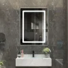 Miroir de salle de bain LED 60x80cm à luminosité variable rectangulaire LuxuryBain