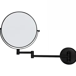 Miroir de salle de bain mural grossissant articulé SANINDUSA Luxe latéral face couleur noir
