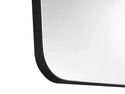 Miroir de salle de bain rectangle contour noir - 50x80 cm - DEMETRIA