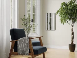 Miroir de salle de bain rectangle contour noir - 50x80 cm - DEMETRIA