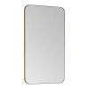Miroir de salle de bain rectangle contour doré - 50 x 80 cm - DEMETRIA