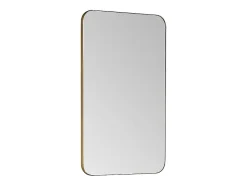 Miroir de salle de bain rectangle contour doré - 50 x 80 cm - DEMETRIA
