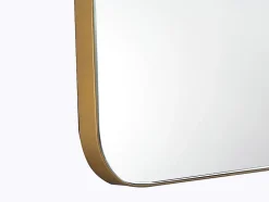 Miroir de salle de bain rectangle contour doré - 50 x 80 cm - DEMETRIA