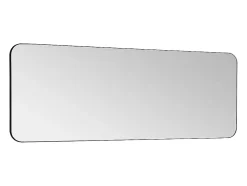 Miroir de salle de bain rectangle contour noir - 140x50 cm - DEMETRIA